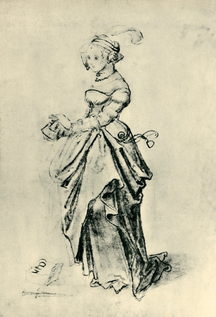 年轻女子，十六世纪初，1943年。 作者 尼古拉斯·曼努埃尔·德文