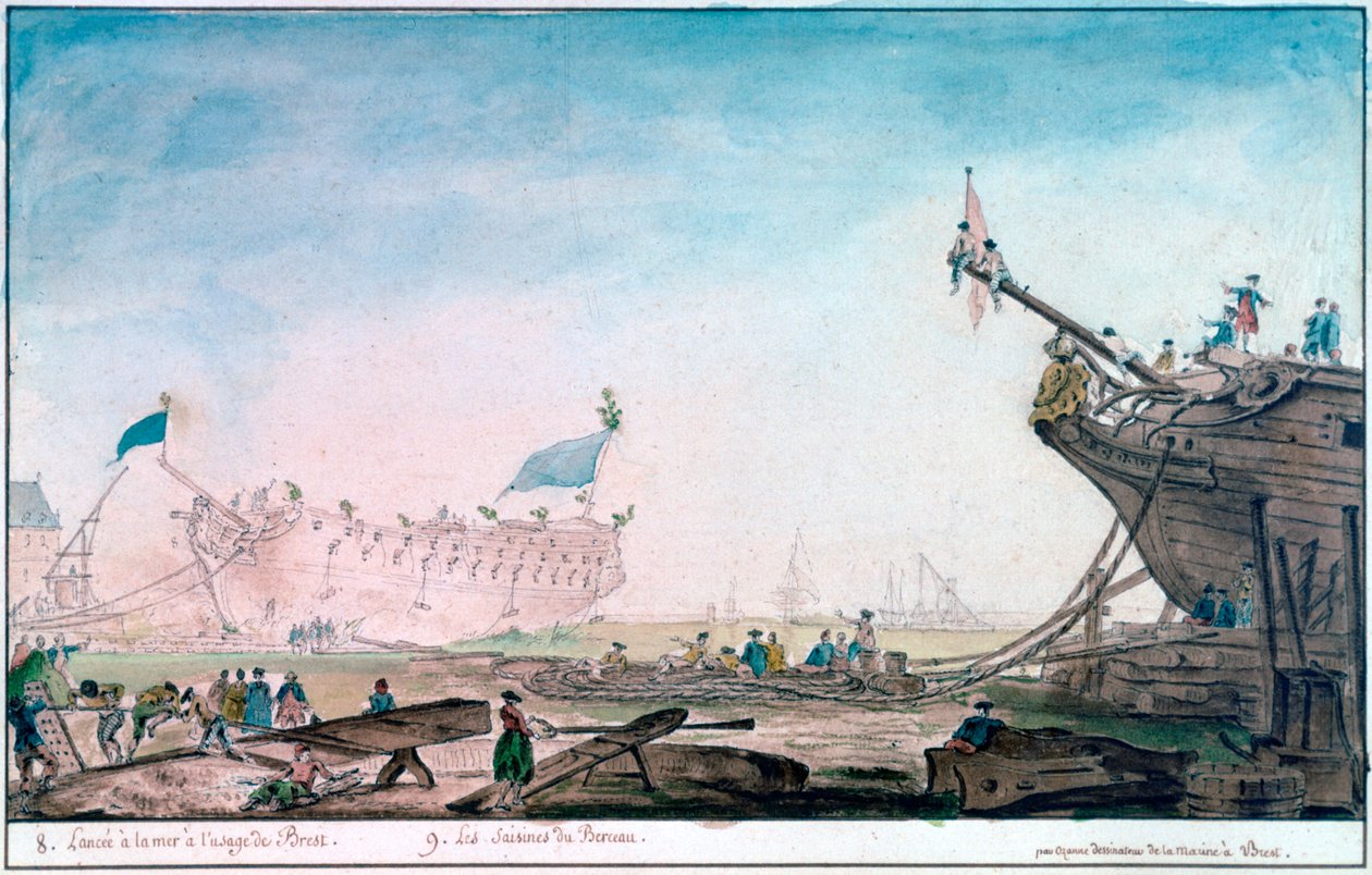 在布雷斯特（C1750-1810）发射船 作者 尼古拉斯·玛丽·欧桑妮