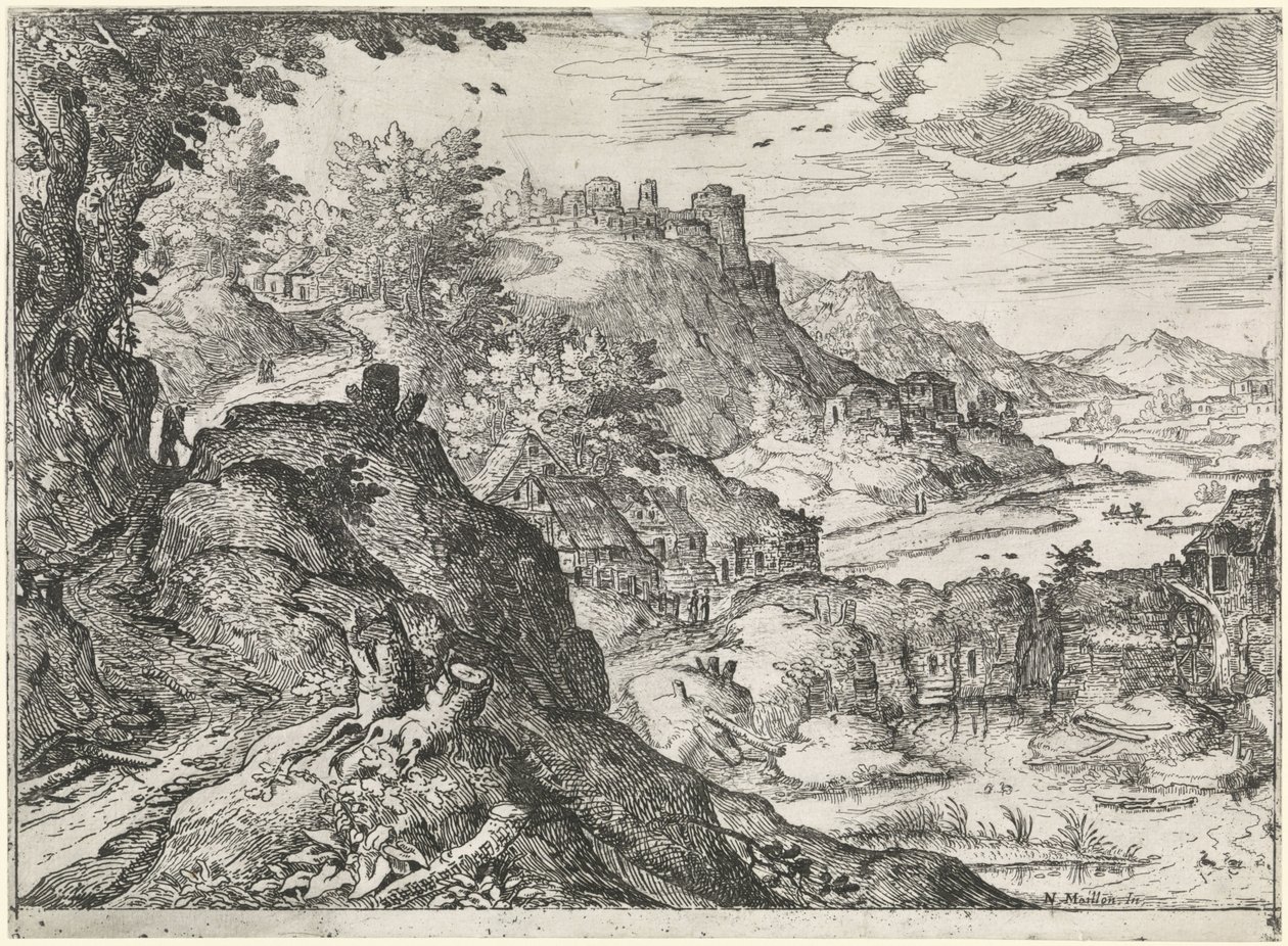 有水磨的山景
山景（系列名称） 作者 尼古拉斯·莫永