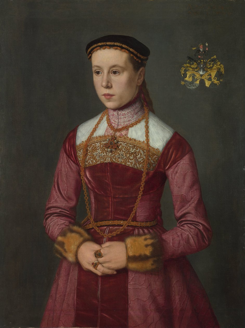 一位年轻女士的画像 作者 尼古拉斯（Nicolas Neufchatel）