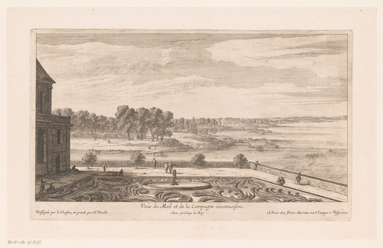 Landschap met landhuis met tuin
邮件和露营地视图（标题见实物） 作者 尼古拉斯·佩雷尔