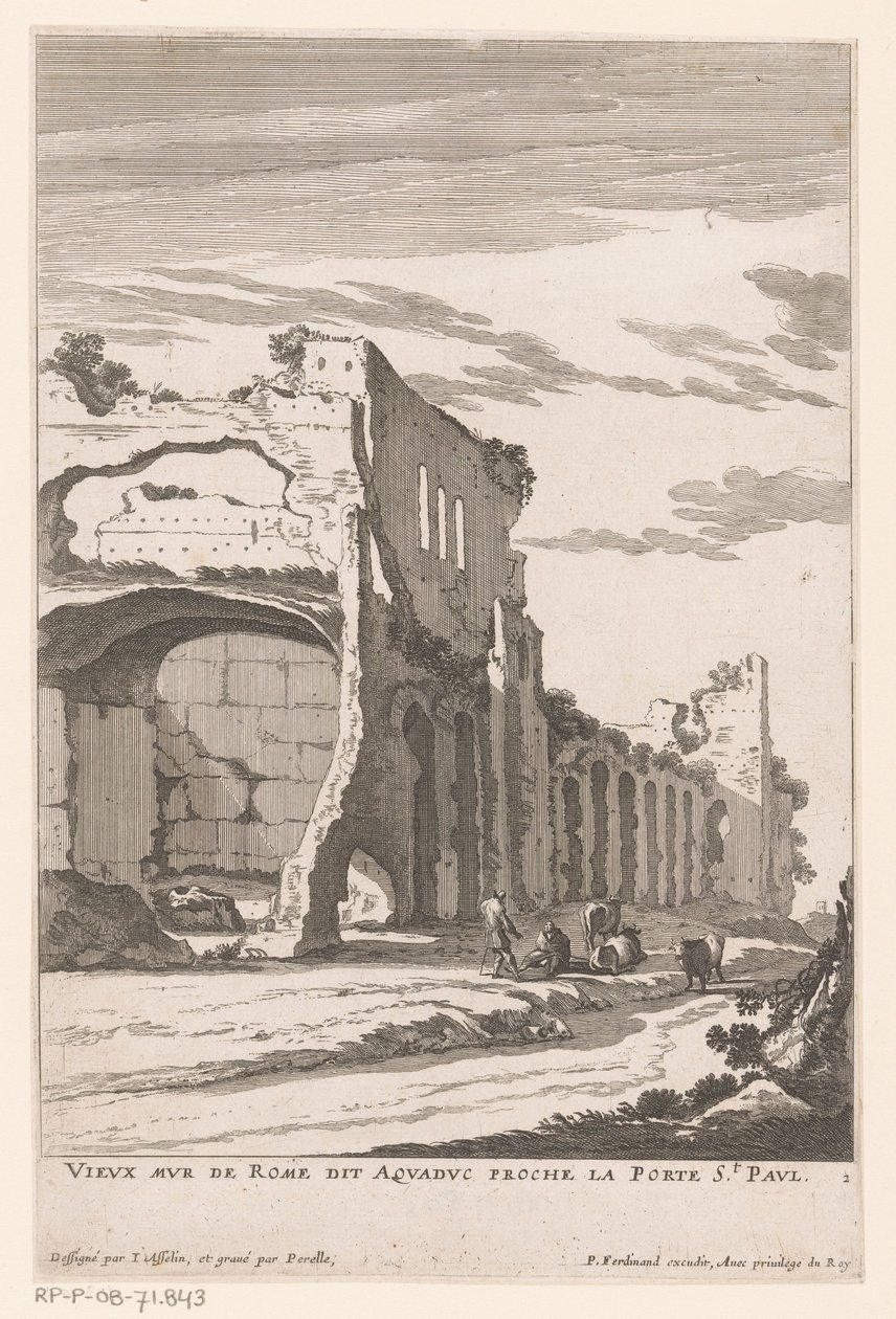 罗马渡槽遗址
Vieux Mur de Rome dit Aquaduc proche la Porte St. 作者 尼古拉斯·佩雷尔