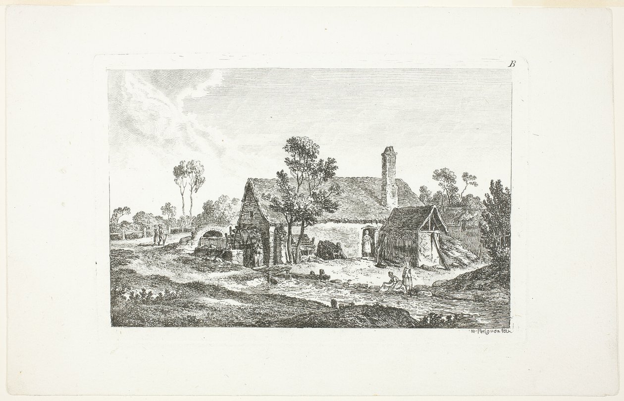 风景，来自 Deuxieme Cahier de Paysage 作者 尼古拉斯·培里侬