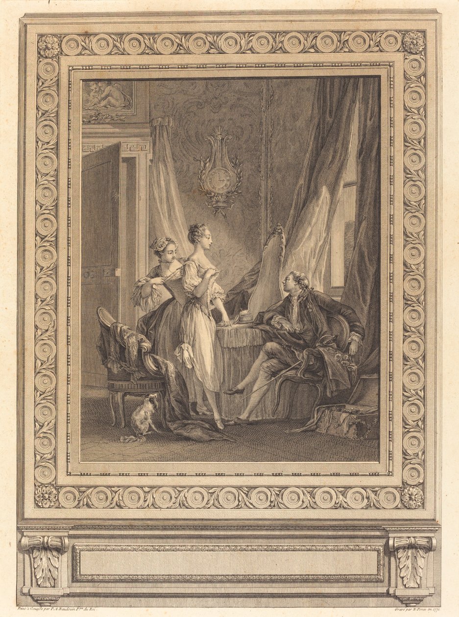 厕所 作者 尼古拉斯·庞塞（Pierre Antoine Baudouin）与查尔斯·尼古拉斯·科钦二世（Charles Nicolas Cochin II）接壤