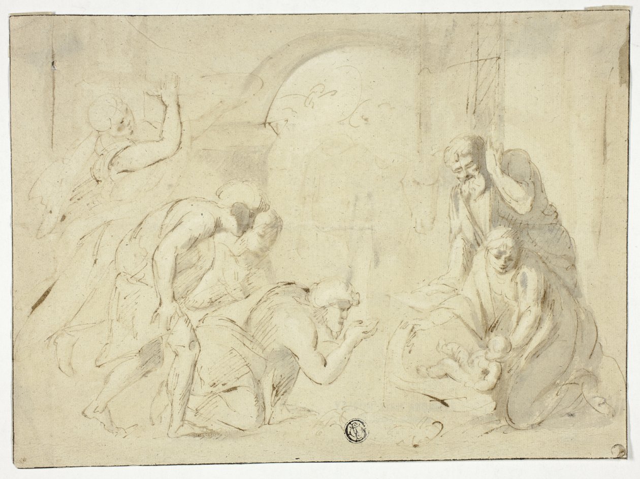 牧羊人的崇拜 作者 尼古拉斯·普桑（Nicolas Poussin）