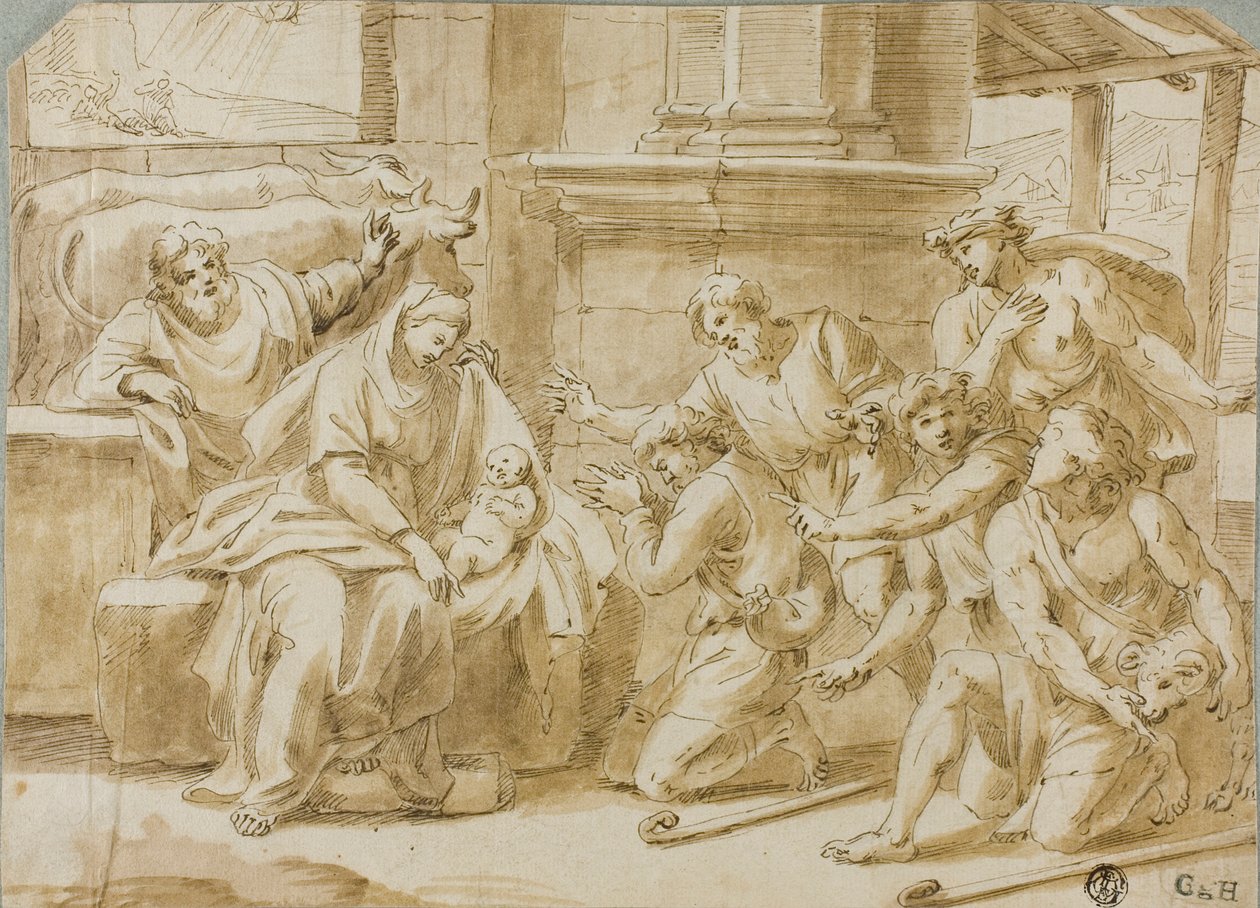 牧羊人的崇拜 作者 尼古拉斯·普桑（Nicolas Poussin）