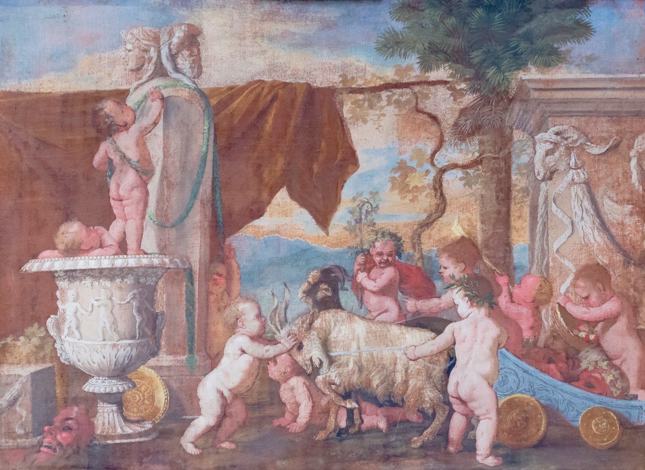 与小天使的狂欢 作者 尼古拉斯·普桑（Nicolas Poussin）