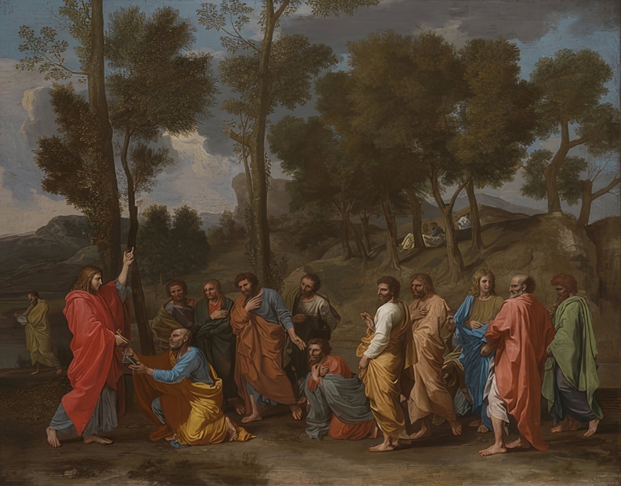 献身圣礼（基督将钥匙交给彼得）。约于1637-40 作者 尼古拉斯·普桑（Nicolas Poussin）