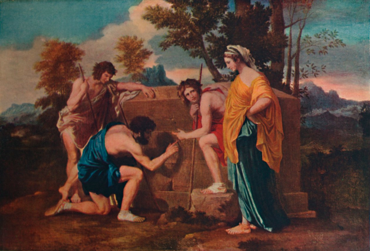 于1911年在Arcadia自我les bergers dArcadie或The Arcadian Shepherds中 作者 尼古拉斯·普桑（Nicolas Poussin）