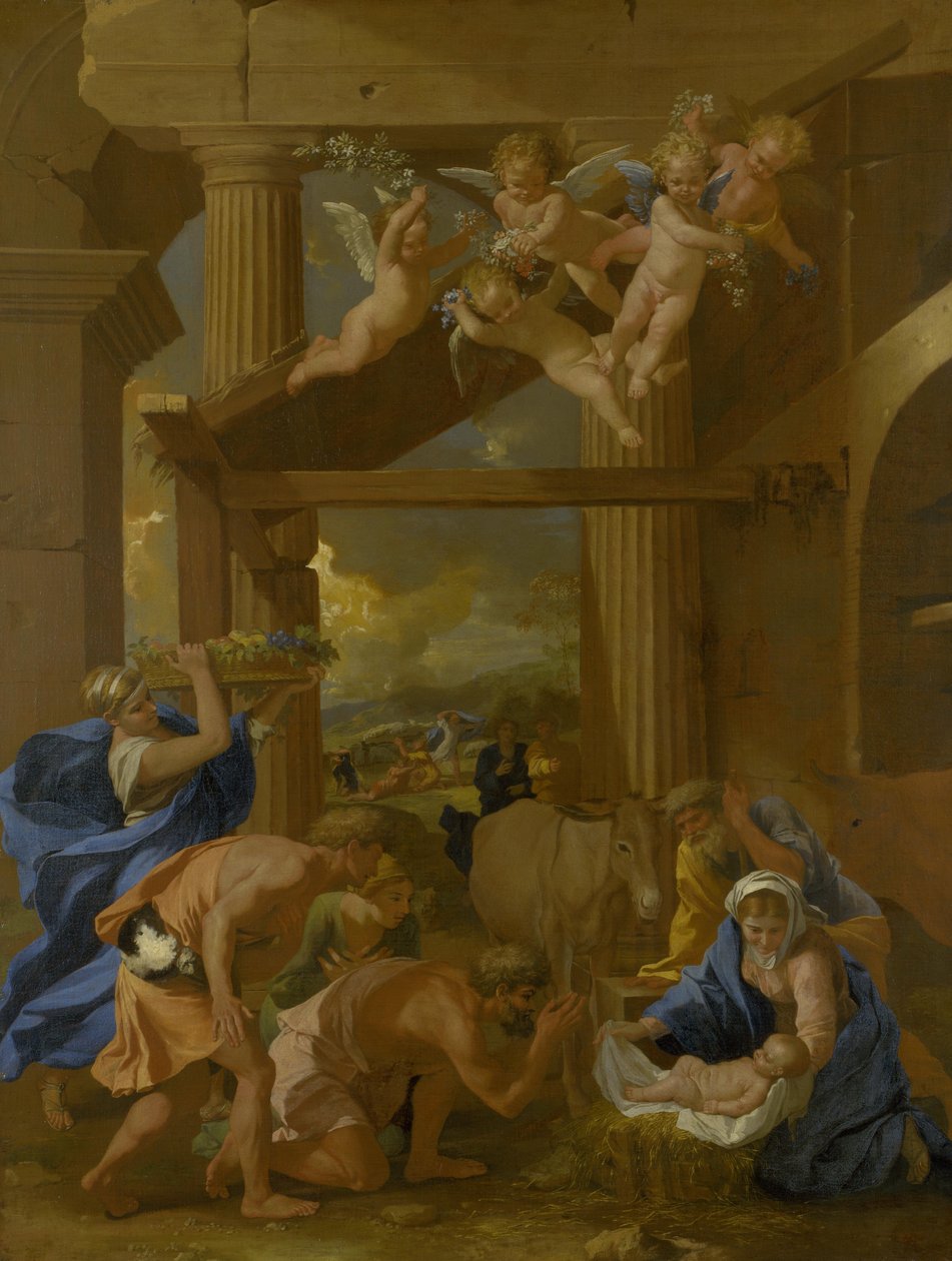牧羊人的崇拜 作者 尼古拉斯·普桑（Nicolas Poussin）
