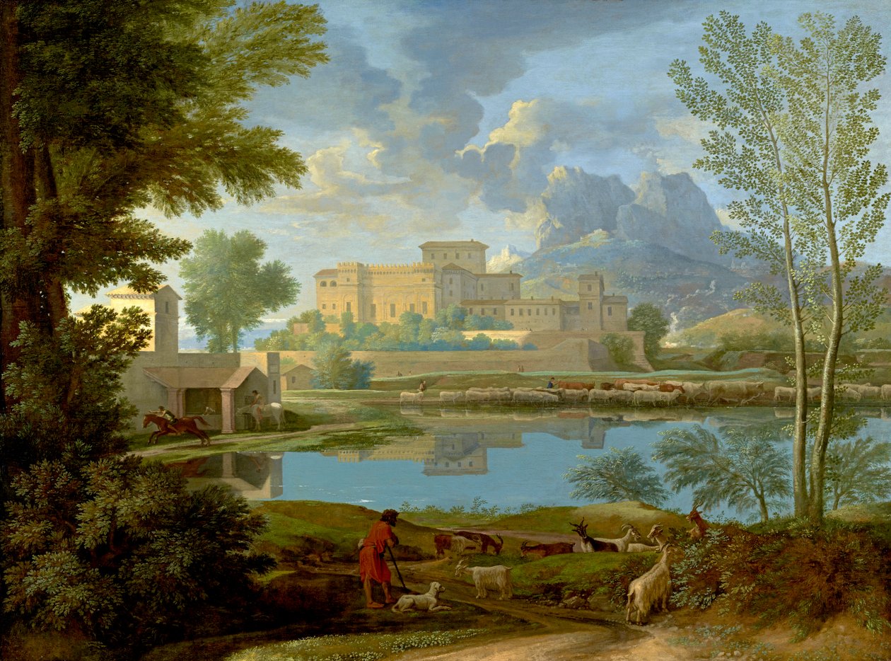 风景平静，1650-1 作者 尼古拉斯·普桑（Nicolas Poussin）