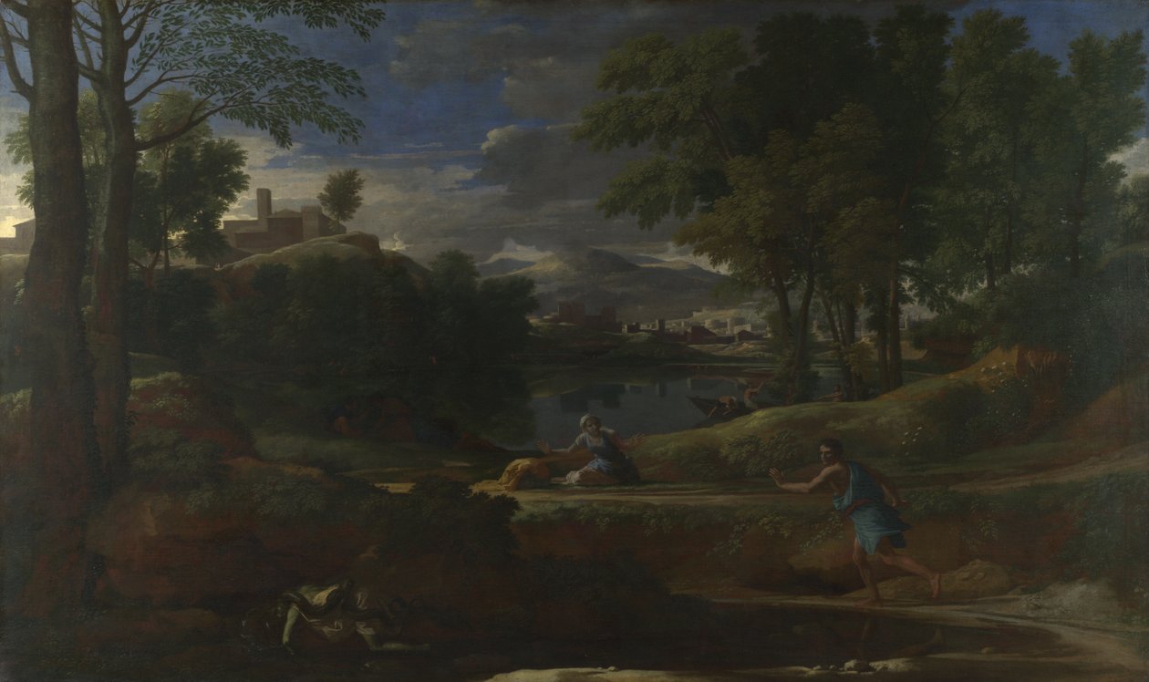 与一个被蛇杀死的人的风景，1648年 作者 尼古拉斯·普桑（Nicolas Poussin）
