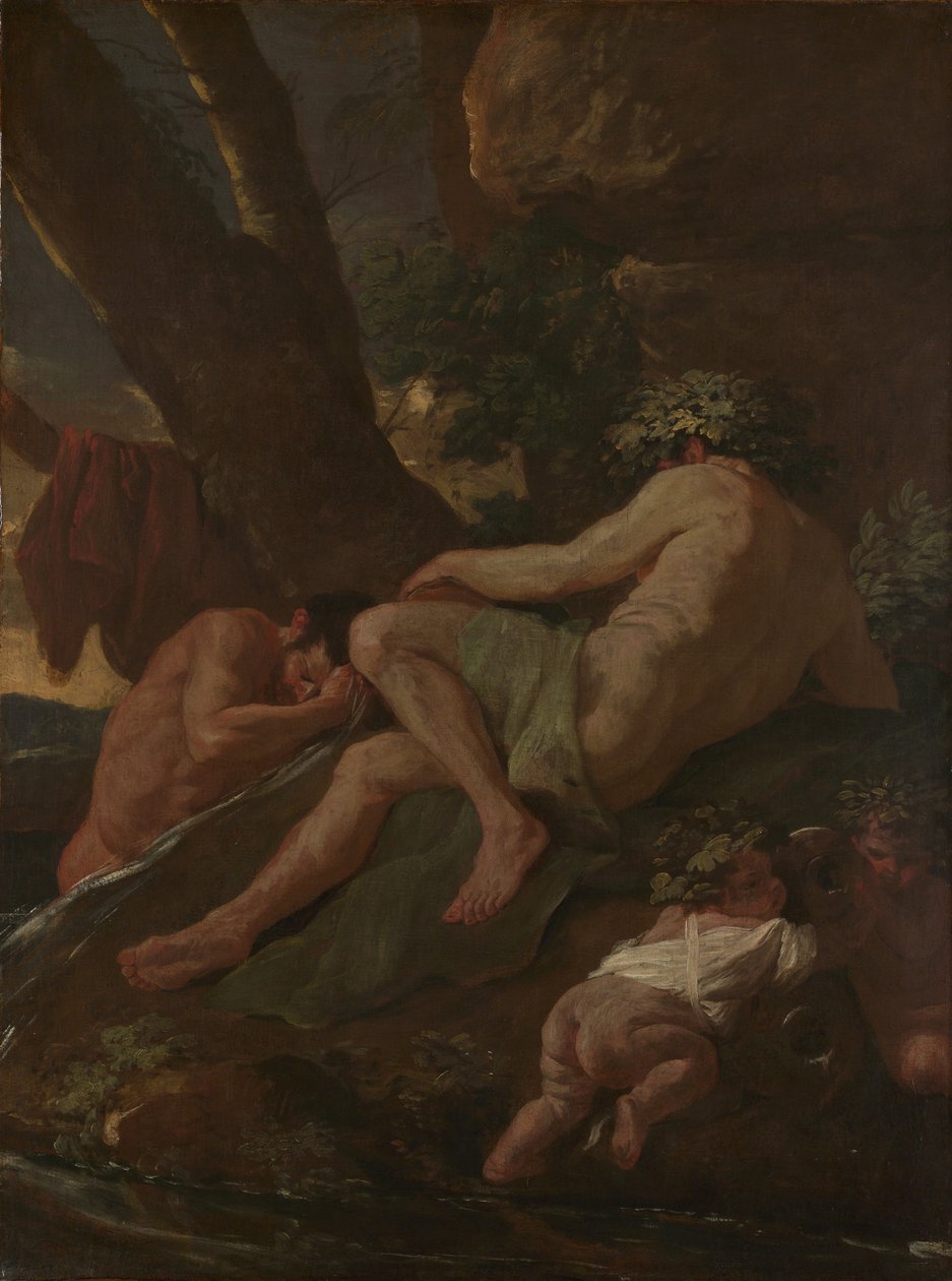 迈达斯在仙人掌之源洗涤，约1627年（布面油画） 作者 尼古拉斯·普桑（Nicolas Poussin）