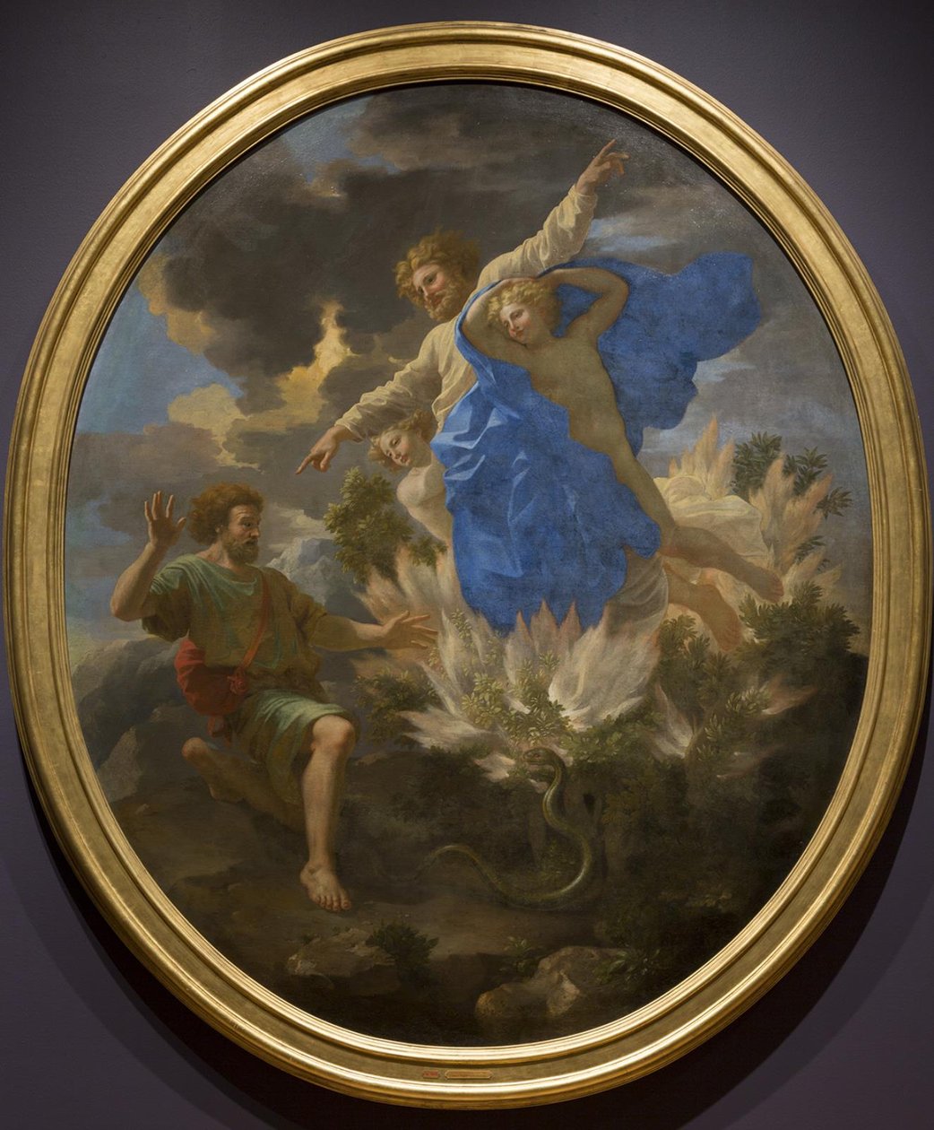 摩西与燃烧的石 膏 作者 尼古拉斯·普桑（Nicolas Poussin）