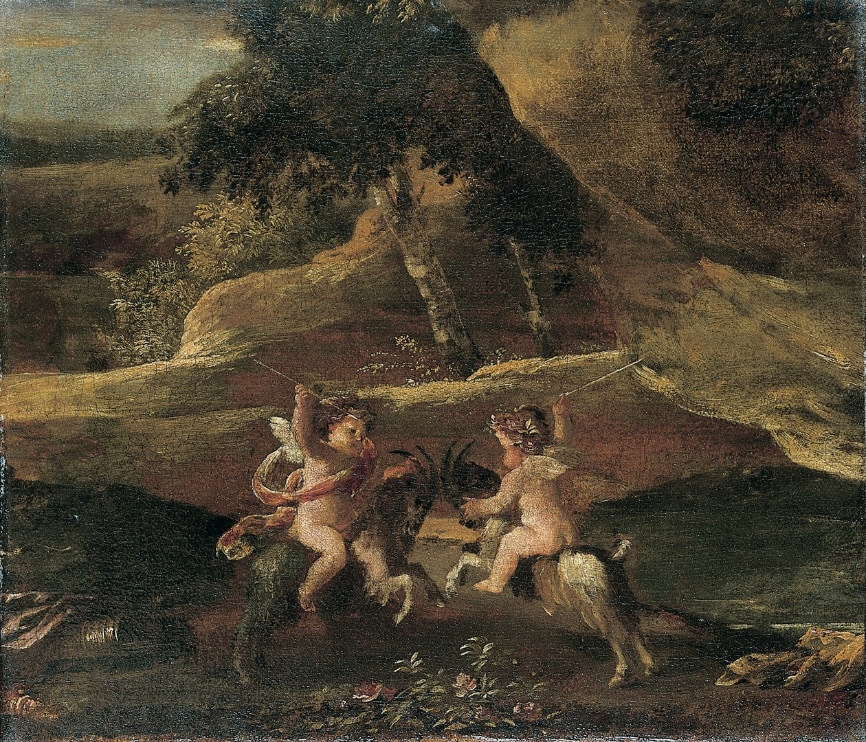 Putti山羊战斗 作者 尼古拉斯·普桑（Nicolas Poussin）
