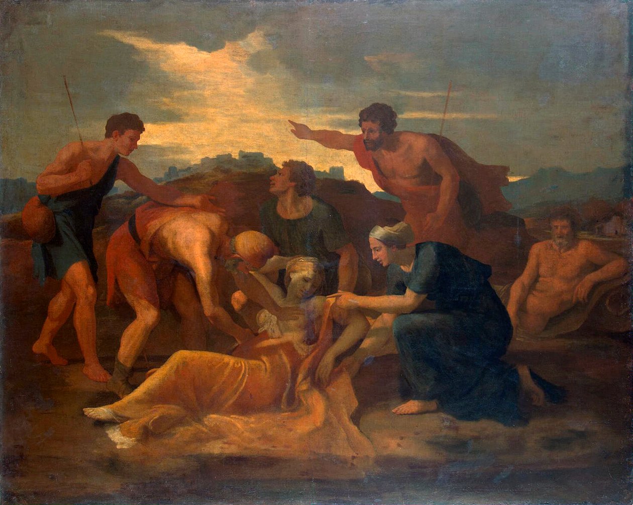 泽诺比亚女王"，1640年代。   作者 尼古拉斯·普桑（Nicolas Poussin）