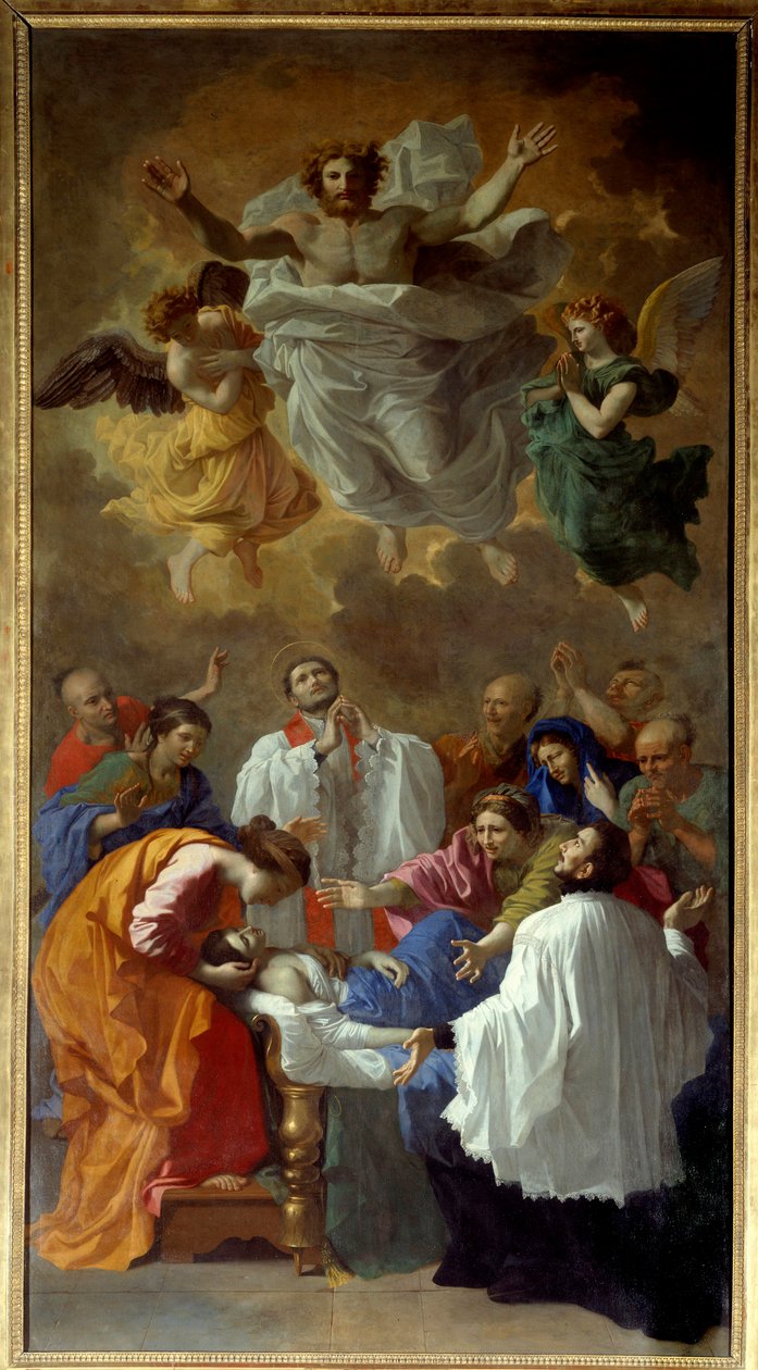 圣弗朗索瓦·萨维尔（Saint Francois Xavier）让人想起日本Cangoxima居民的女儿 作者 尼古拉斯·普桑（Nicolas Poussin）