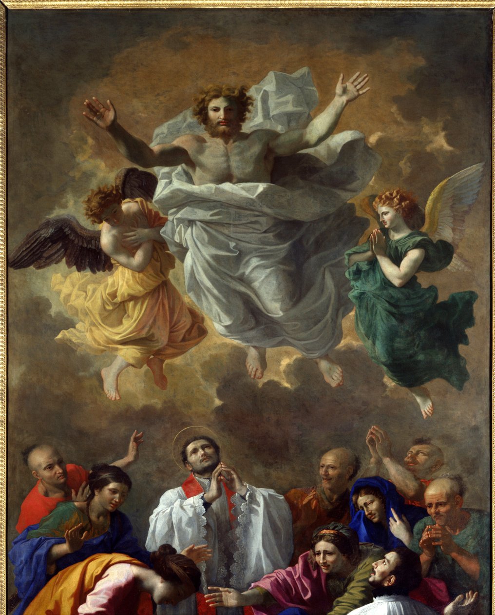 圣弗朗索瓦·萨维尔（Saint Francois Xavier）让人想起日本Cangoxima居民的女儿 作者 尼古拉斯·普桑（Nicolas Poussin）