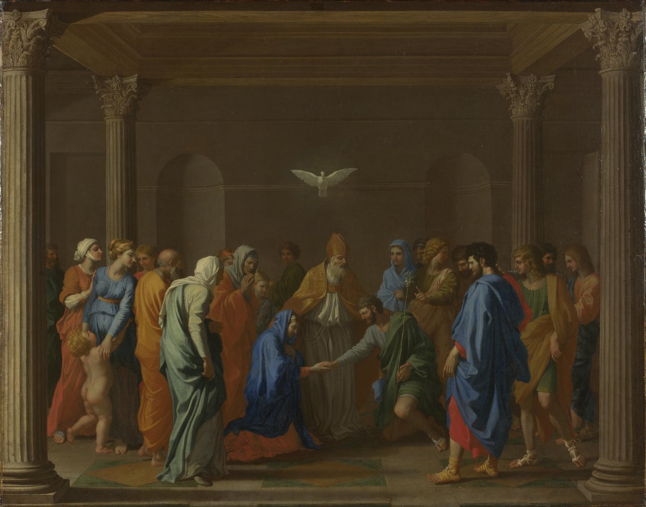 七个圣礼：婚姻，大约1637-1640年 作者 尼古拉斯·普桑（Nicolas Poussin）