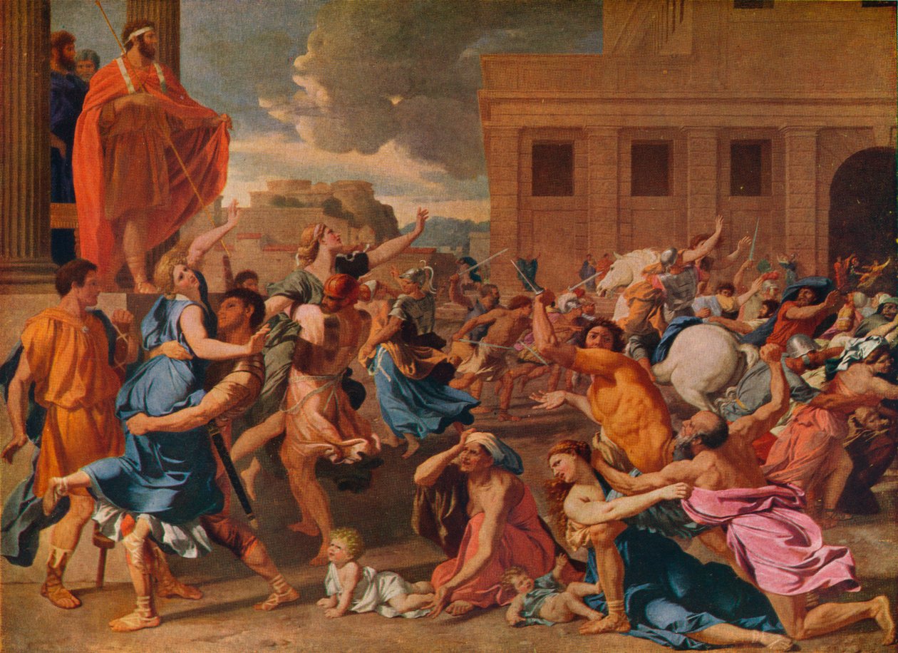 绑架萨宾妇女，c1633 作者 尼古拉斯·普桑（Nicolas Poussin）