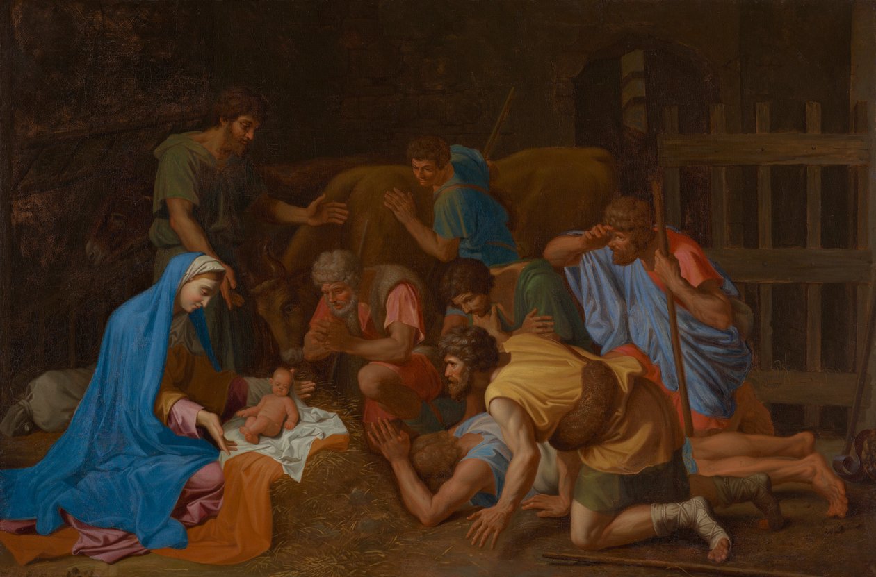 牧羊人的崇拜 作者 尼古拉斯·普桑（Nicolas Poussin）