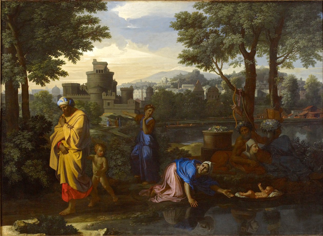 摩西的解释》，1654年 作者 尼古拉斯·普桑（Nicolas Poussin）