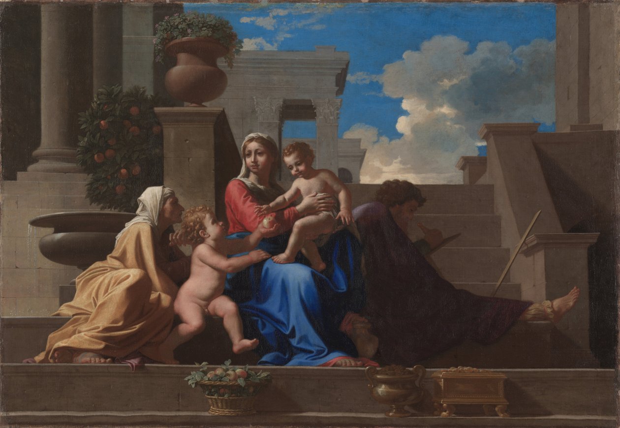阶梯上的圣家族，1648年 作者 尼古拉斯·普桑（Nicolas Poussin）