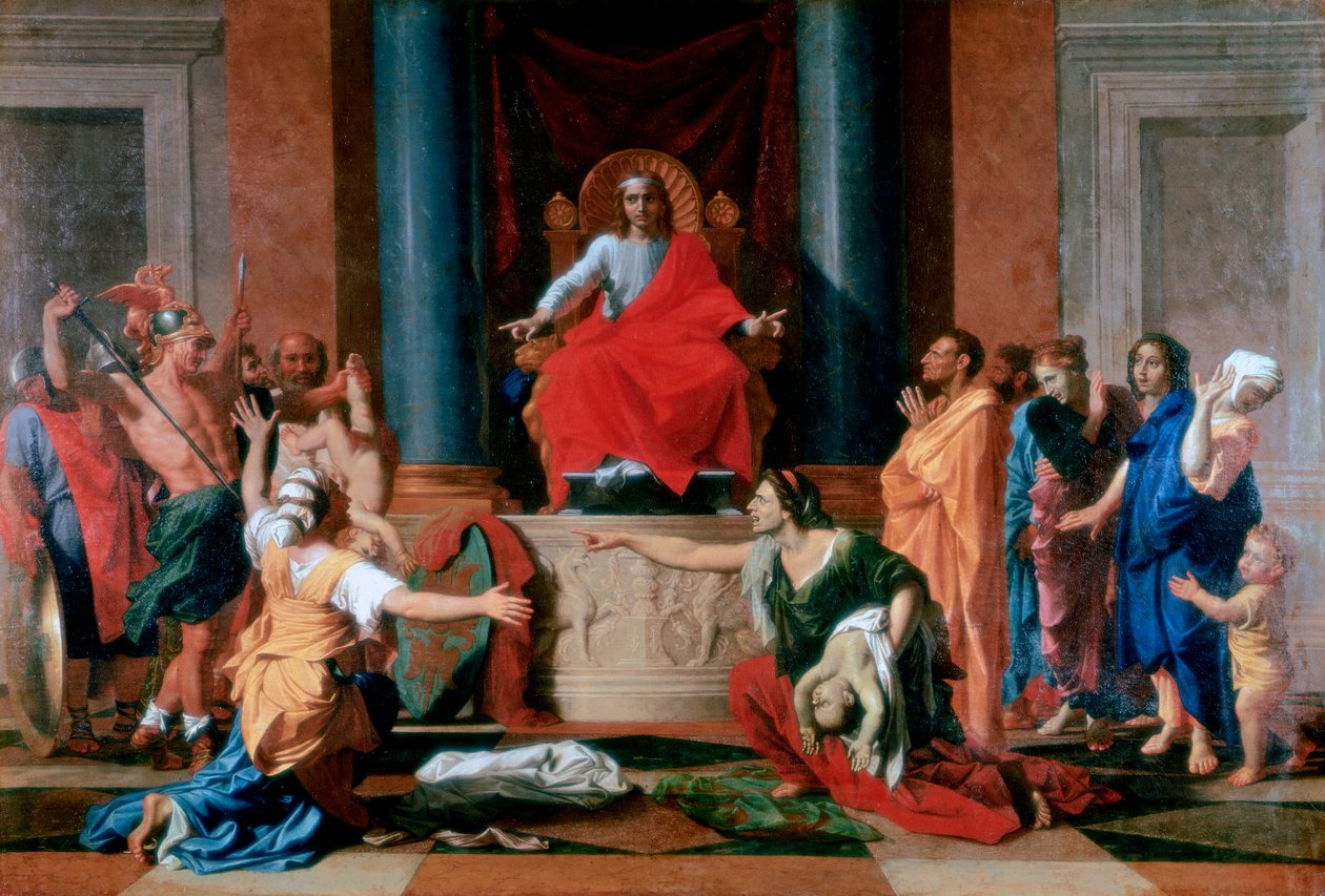 所罗门审判，1649年 作者 尼古拉斯·普桑（Nicolas Poussin）