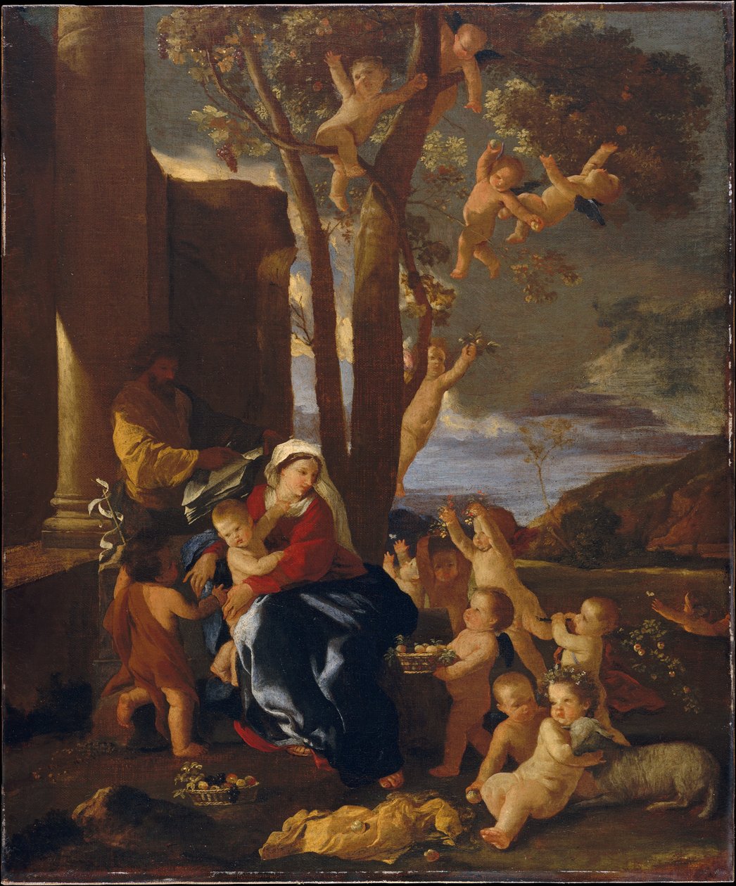 飞往埃及的其余部分，c.1627 作者 尼古拉斯·普桑（Nicolas Poussin）