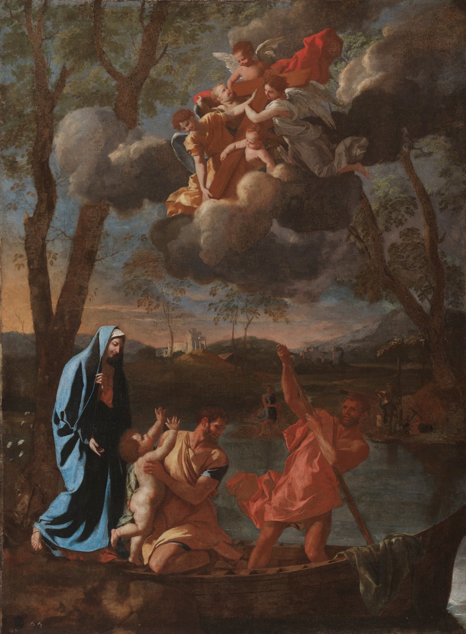 圣家返回拿撒勒，c。 1627。 作者 尼古拉斯·普桑（Nicolas Poussin）