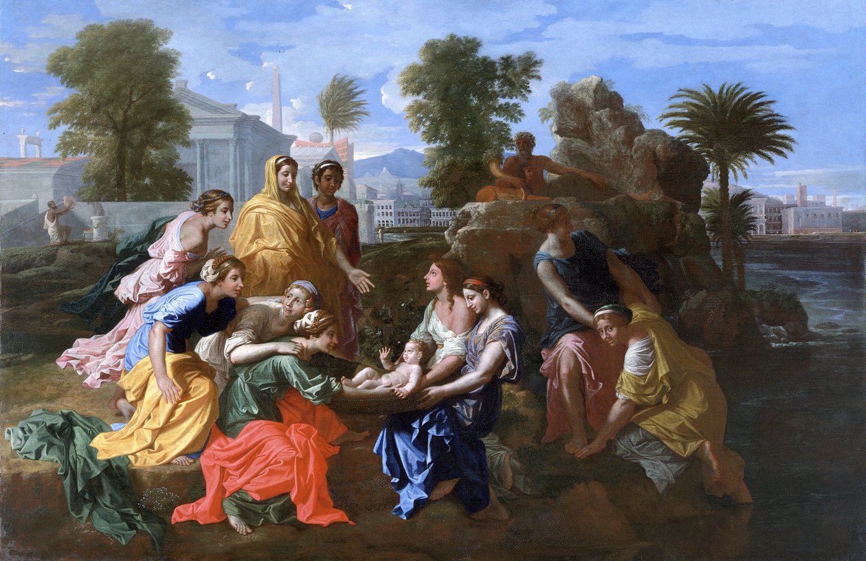 摩西的发现》，1651年 作者 尼古拉斯·普桑（Nicolas Poussin）