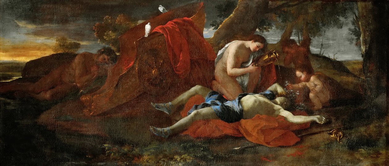 维纳斯哀悼阿多尼斯，1626年。 作者 尼古拉斯·普桑（Nicolas Poussin）
