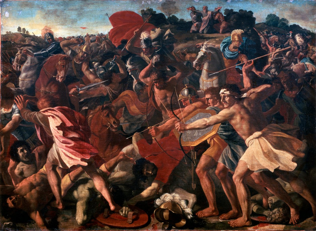 约书亚对亚玛力人的胜利》，1625-1626年。 作者 尼古拉斯·普桑（Nicolas Poussin）