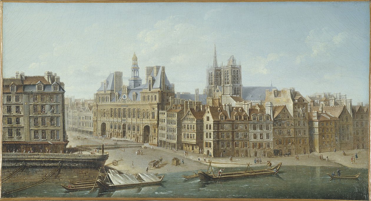 Hôtel de Ville 和 Place de Grève（现为 Hôtel de Ville 广场） 作者 尼古拉斯·拉格内（Nicolas Raguenet）