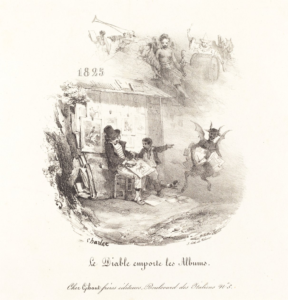 Le Diable emporte les Albums (恶魔带着石版画专辑跑了) 作者 亚历山大·加布里埃尔（后）Decamps