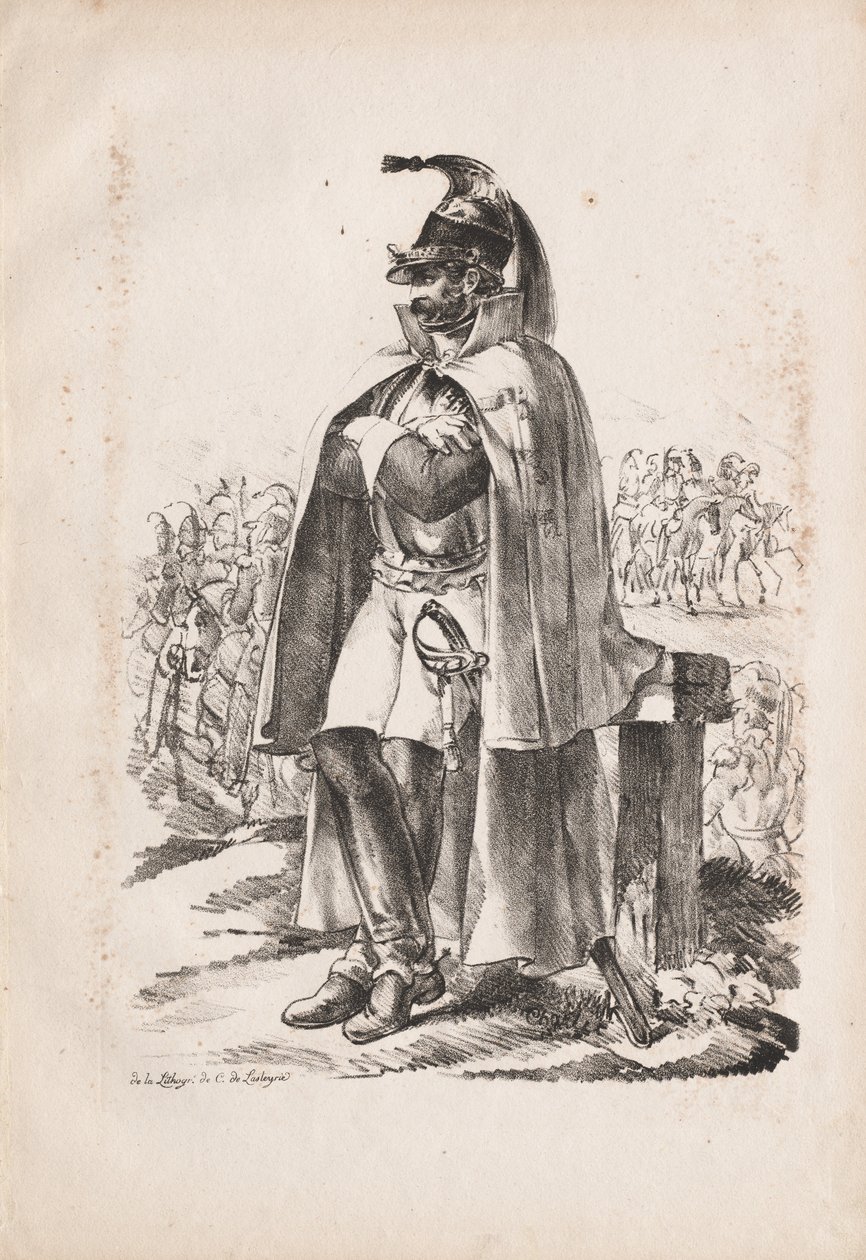 军事服装：骑兵，1814-1818年。 作者 亚历山大·加布里埃尔（后）Decamps