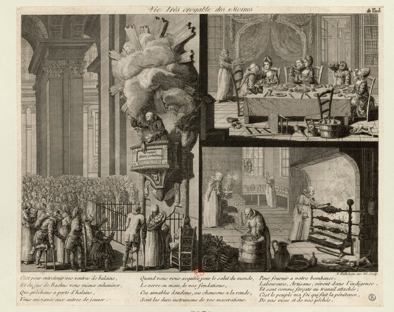 Vie très croyable des Moines, c. 1789. 作者 尼古拉斯·沃克海姆