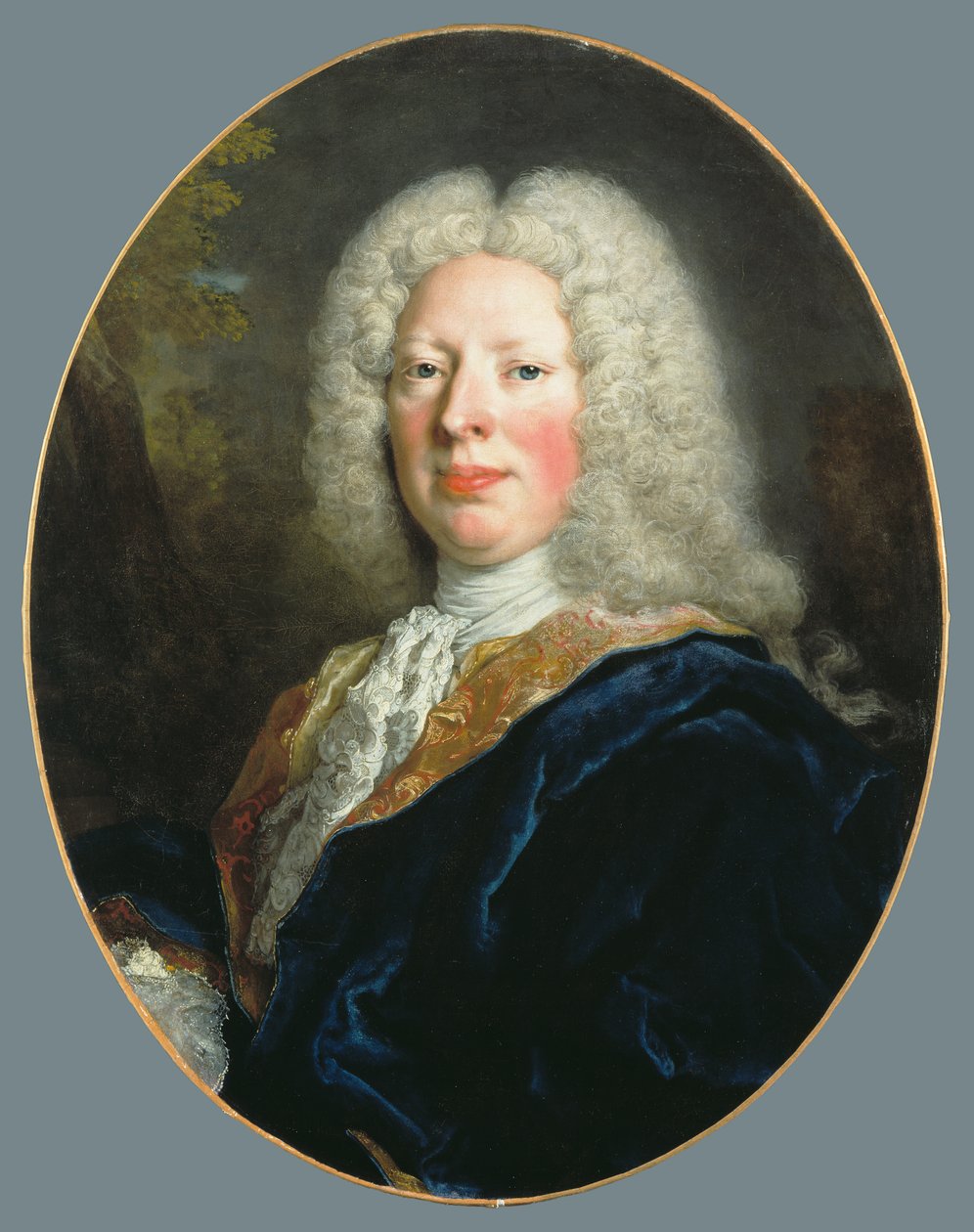 弗雷德里克·奥古斯都（Frederick Augustus），鲁托夫斯基伯爵（Count Rutowski），约1729年（布面油画） 作者 尼古拉斯·德·拉吉利埃