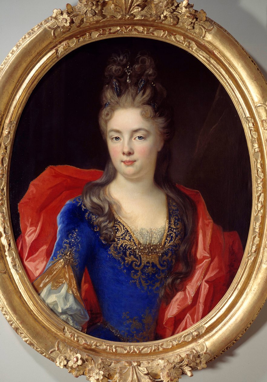 罗汉公主莱维斯·文塔杜尔 (Levis Ventadour) 所绘安妮·吉纳维芙 (Anne Genevieve) 的肖像 (b. 1673) Nicolas de Lagilliere 绘画 (1656-1746) 作者 尼古拉斯·德·拉吉利埃