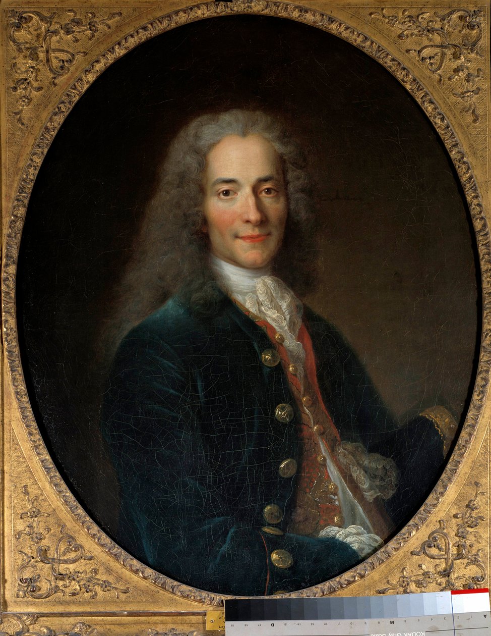 Francois Marie Arouet dit Voltaire (1694-1778)24岁时的肖像画 Nicolas de Largilliere (1656-1746) 1718年 太阳。0,8 x 0,65 m - 弗朗索瓦-玛丽-阿鲁埃叫伏尔泰（1694-1778）24岁时的画像。尼古拉-德-拉吉的画作 作者 尼古拉斯·德·拉吉利埃