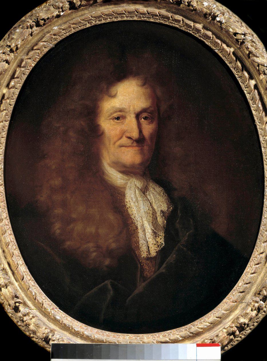 让·德拉封丹 (1621-1695) 的肖像 作者 尼古拉斯·德·拉吉利埃