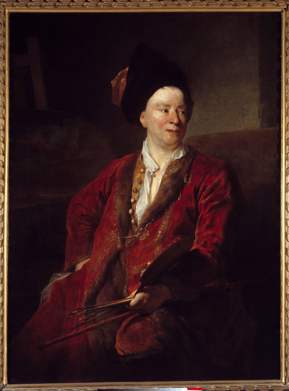 画家 Jean Baptiste Forest (1636-1712) 的画作 Nicolas de Lagilliere (1656-1746) 1704 年 1,29x0,96 m 里尔，美术博物馆 - 画家让·巴蒂斯特·福里斯特 (1636-1712) 的肖像。 尼古拉斯·德·拉吉利埃 (Nicolas de Largilliere) 的画作 (1656-1) 作者 尼古拉斯·德·拉吉利埃
