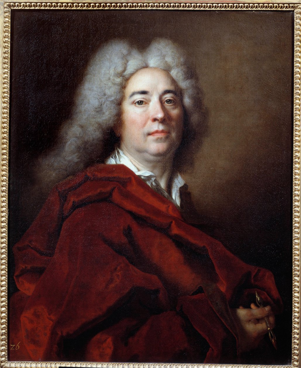 自画像。 Nicolas De Largilliere (1656-1746) 的绘画 作者 尼古拉斯·德·拉吉利埃
