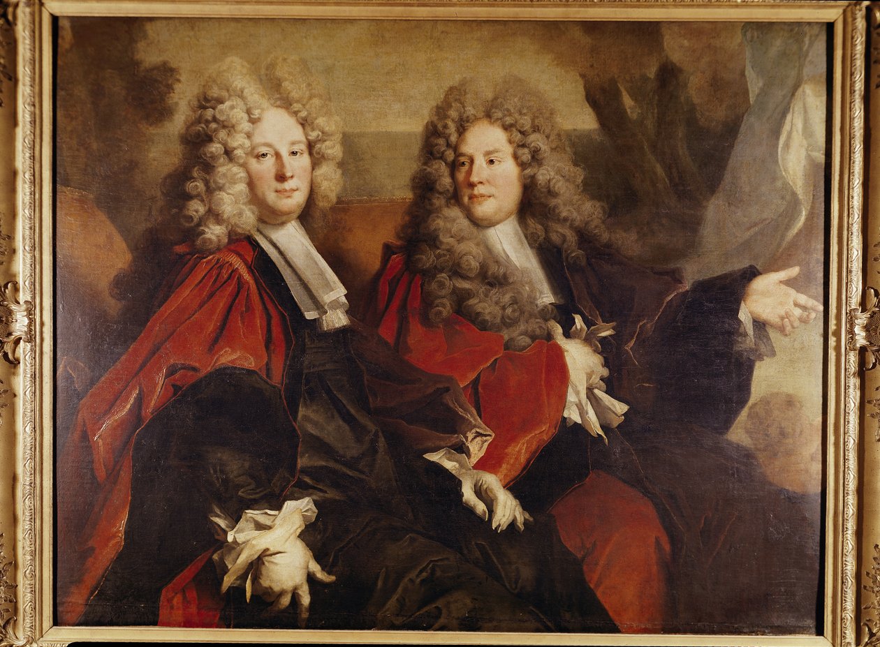 Alderman Hugues Desnots和Alderman Bouhet的肖像，于1702年当选 作者 尼古拉斯·德·拉吉利埃