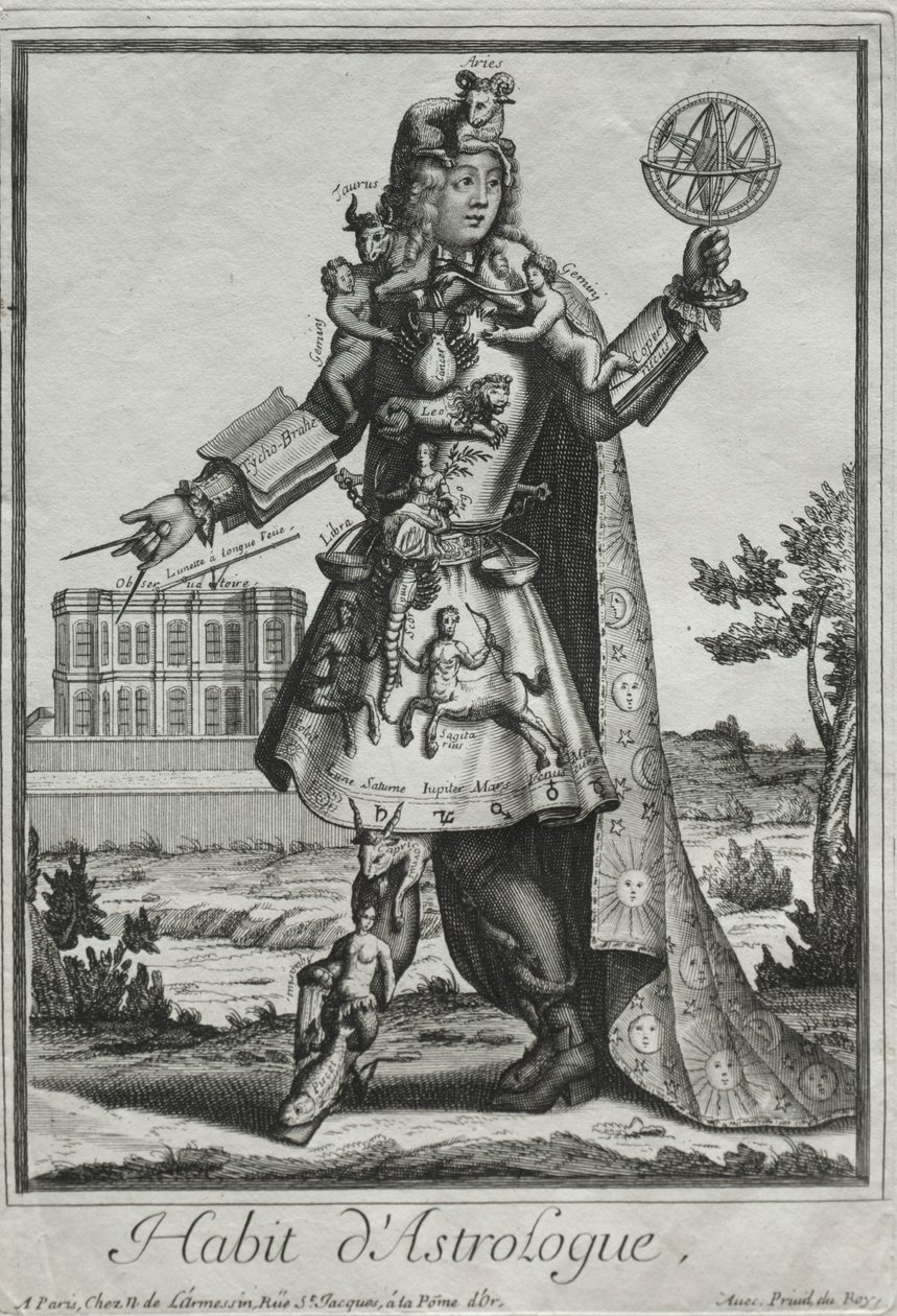 幻想的服装：占星家的服装c。 1690。 作者 尼古拉斯·德·拉梅辛二世