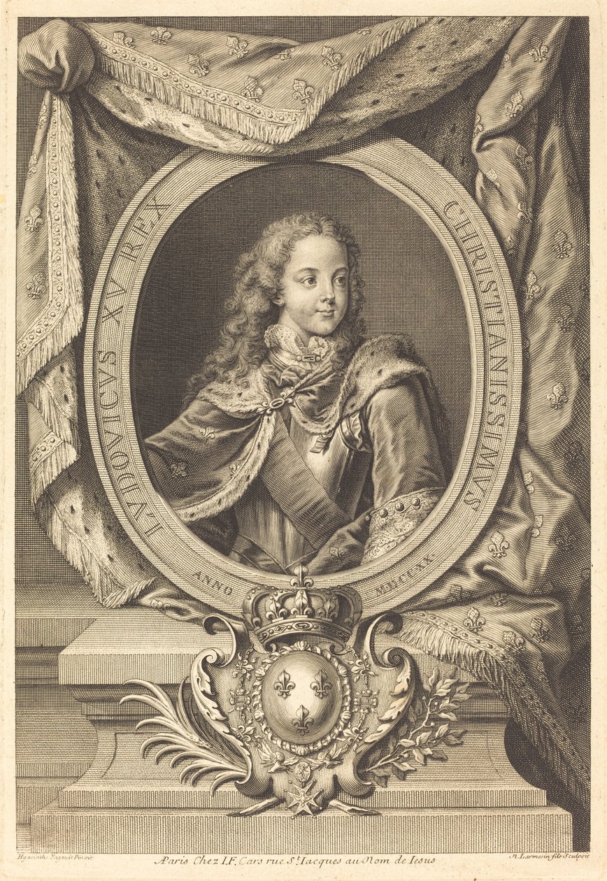 路易十五 作者 Nicolas de Larmessin IV 在 Hyacinthe Rigaud 之后