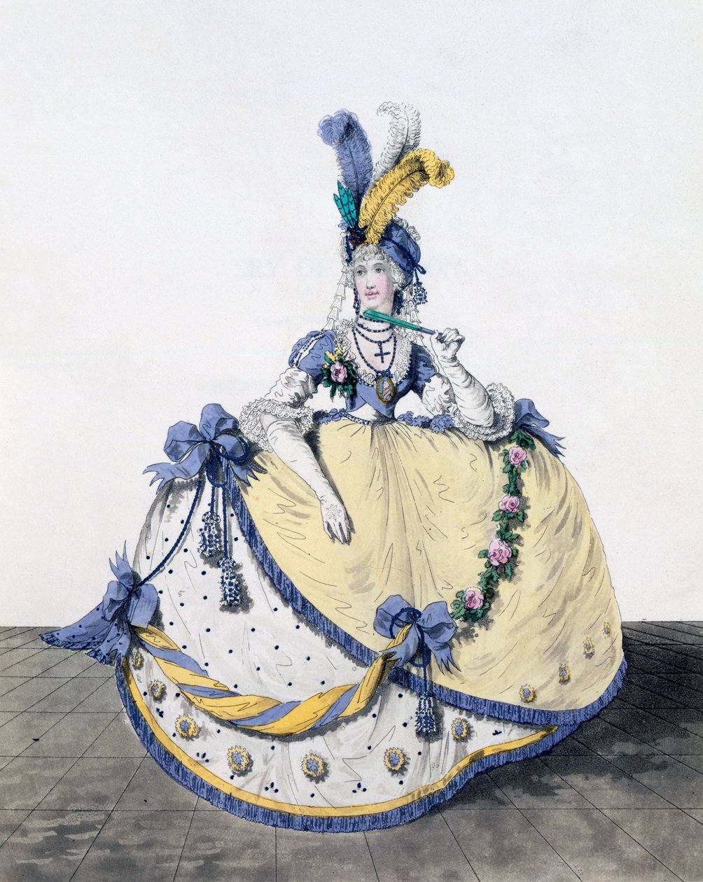 Court Dress，图。 106年来自1797年的“时尚画廊” 作者 尼古拉斯·冯·海德洛夫