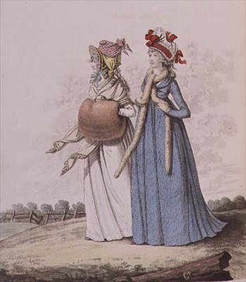 早晨的衣服，图。78和79来自尼古拉斯-海德洛夫的 "时尚画廊 "第二卷，1795年12月（打印）。 作者 尼古拉斯·冯·海德洛夫