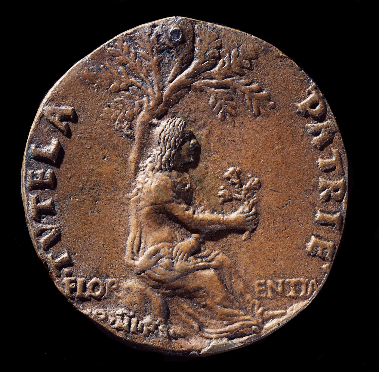 Medallion representing Lorenzo de Medici, known as the Magnificent (bronze 作者 尼科洛·斯皮内利（Nicolo Spinelli）