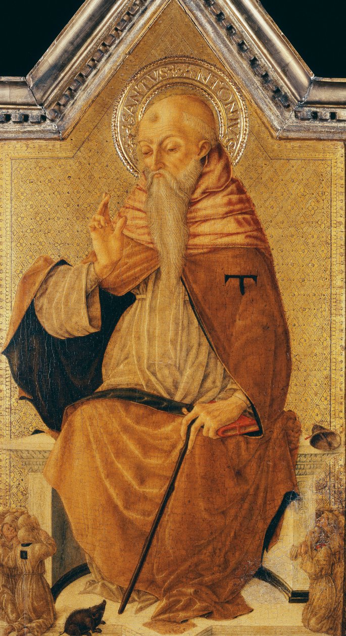 圣安东尼·阿伯特（Saint Anthony Abbot）登基 作者 Nicolo di Maestro Antonio dAncona